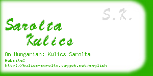 sarolta kulics business card